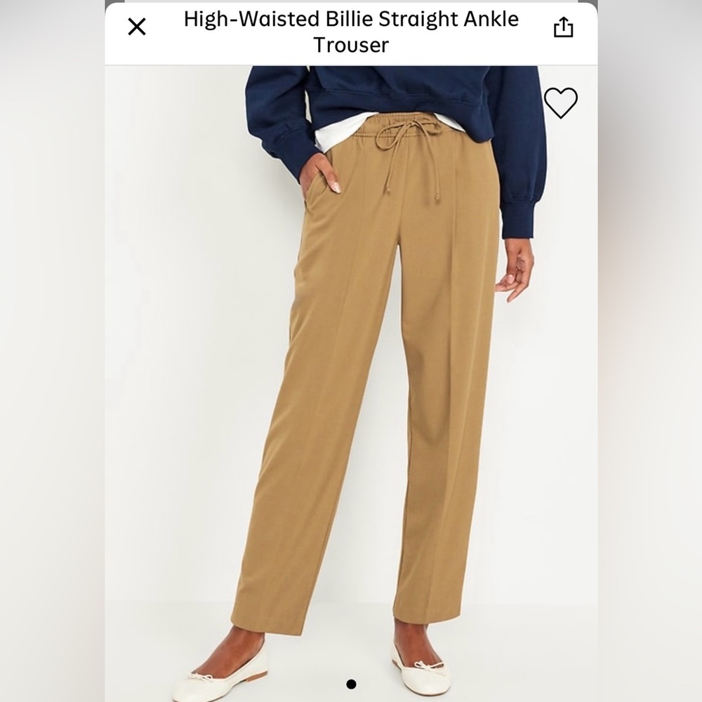 NWT Old navy High waisted Billie Straight Ankle trousers